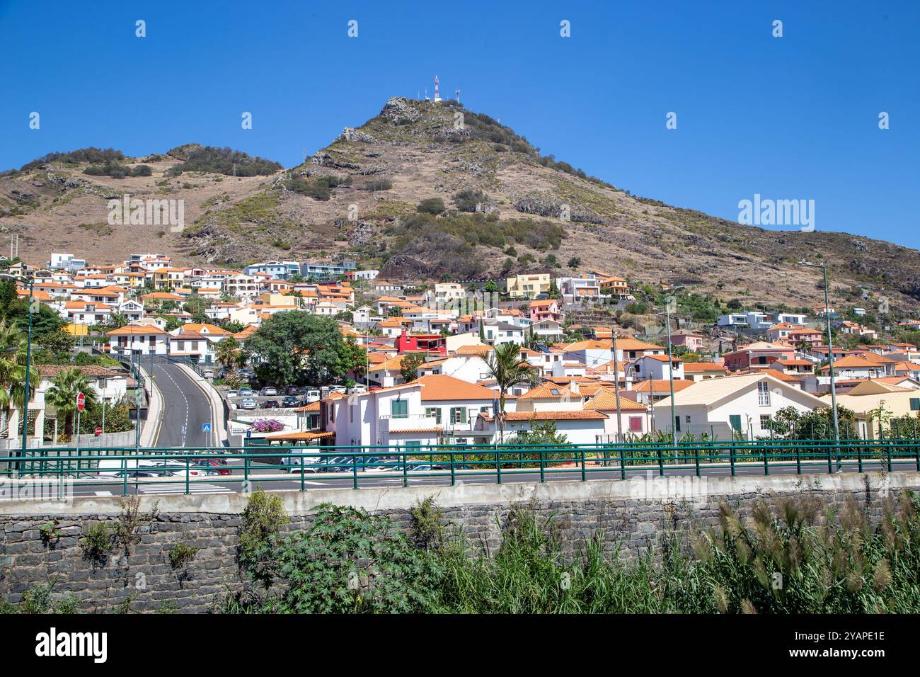 Machico, la deuxième plus grande ville de l'île portugaise de Madère Banque D'Images