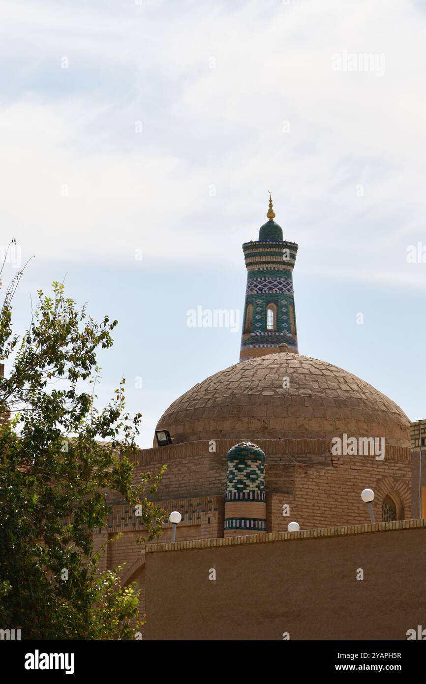 Khiva, Ouzbékistan. Architecture ancienne à Ichan Kala, ancien centre-ville de la vieille ville Khiva dans la région de Khorezm Banque D'Images