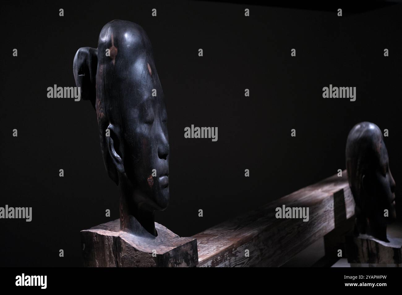 L'artiste Jaume Plensa lors de la présentation de l'exposition 'Jaume Plensa. Interior Matter', à l'Espacio Fundacion Telefonica, le 15 octobre, Banque D'Images