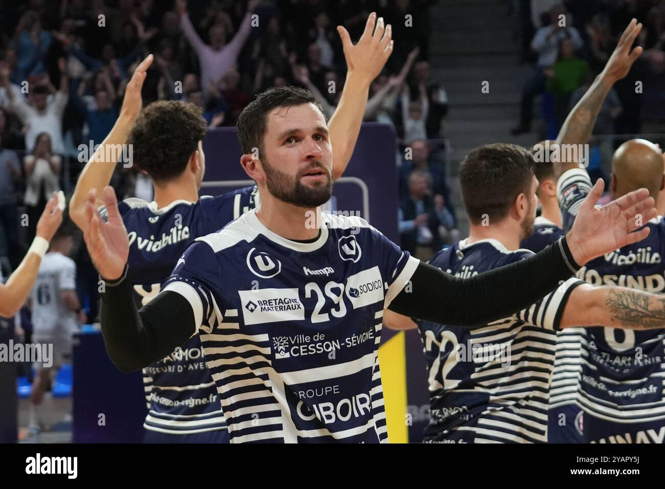 29 Youenn Cardinal de Cesson Rennes Métropole Handball lors du championnat de France, match de handball Liqui Moly Starligue entre Cesson-Rennes et Fenis Toulouse le 12 octobre 2024 au Glaz Arena de Cesson-Sévigné, France - photo Laurent Lairys / DPPI Banque D'Images