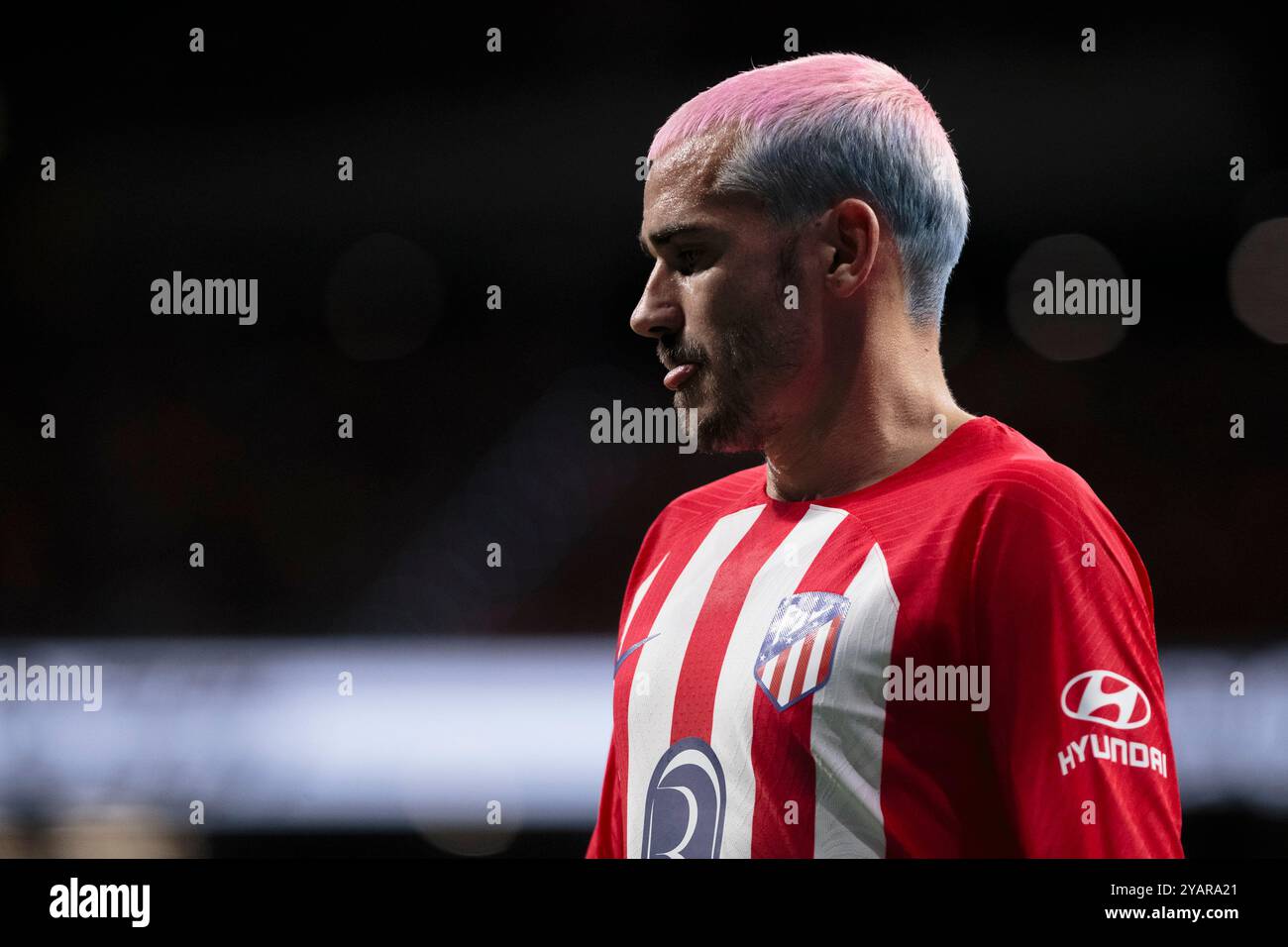 MADRID, ESPAGNE - 14 AOÛT : Antoine Griezmann de l'Atletico de Madrid en action lors du match LaLiga EA Sports 2023/24 entre l'Atletico de Madrid et Banque D'Images