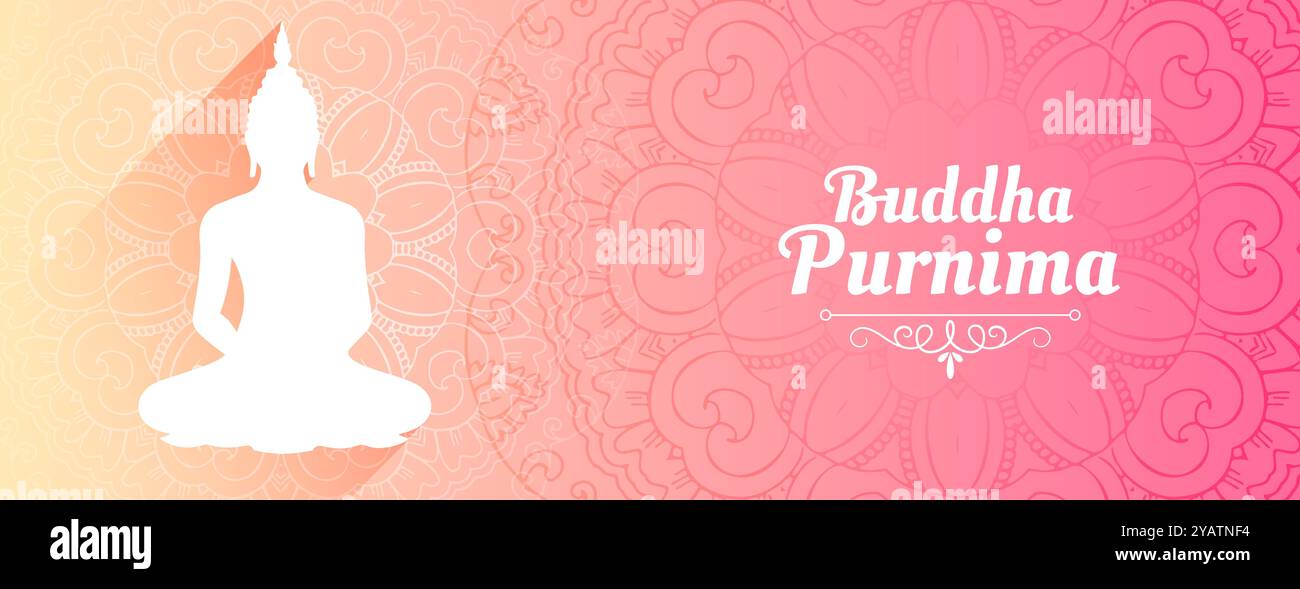 beau papier peint festif bouddha purnima avec vecteur d'effet d'ombre Illustration de Vecteur