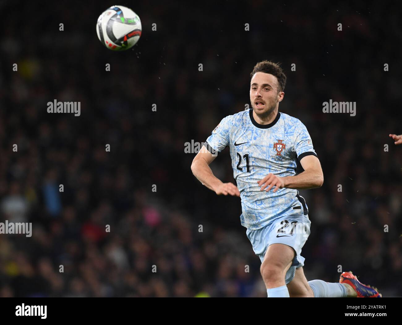 . Écosse - Portugal Ligue des Nations UEFA : Ligue A, Groupe 1 15 octobre 2024 Hampden Park, Glasgow. Écosse . UK Diogo Jota (Portugal) crédit : eric mccowat/Alamy Live News Banque D'Images