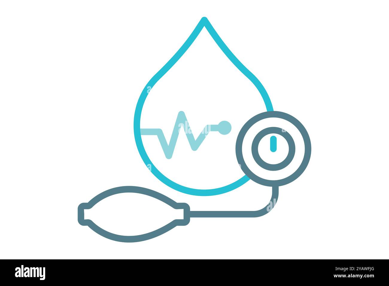 Icône de pression artérielle. style d'icône de ligne. icône associée à médical. illustration vectorielle des éléments de santé Illustration de Vecteur