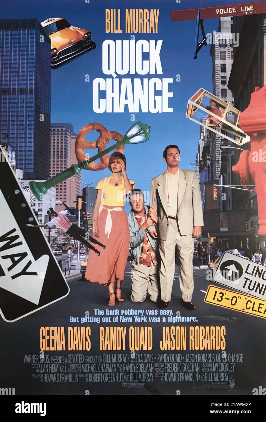 Changement rapide année : 1990 USA réalisateur : Howard Franklin, Bill Murray Geena Davis, Randy Quaid , Bill Murray affiche américaine Banque D'Images