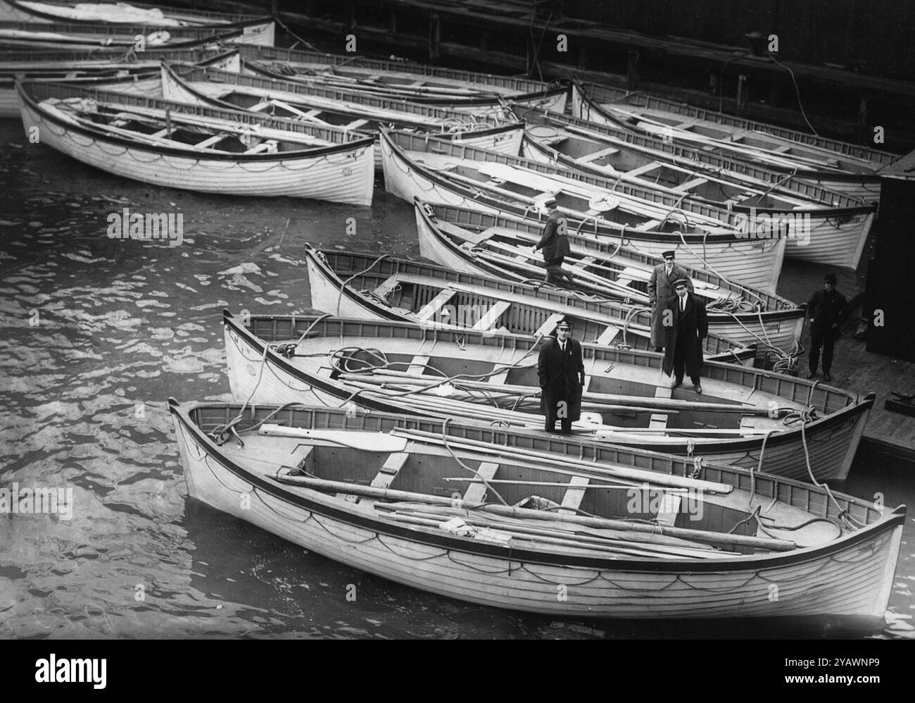 Bateaux de sauvetage du Titanic, 1912 Banque D'Images