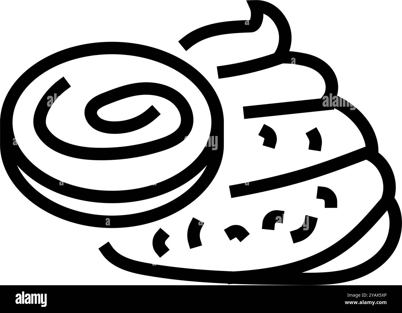 illustration vectorielle d'icône de ligne d'échantillon de selles infestées Illustration de Vecteur