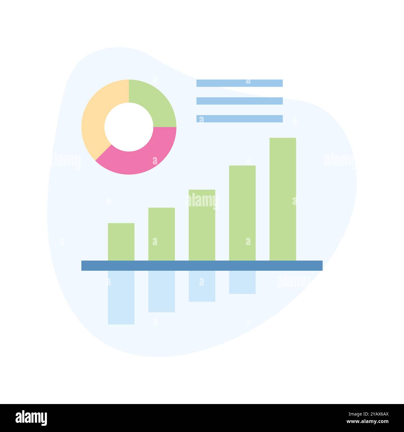 Icône plate bien conçue de l'analyse commerciale, vecteur prêt à l'emploi Illustration de Vecteur