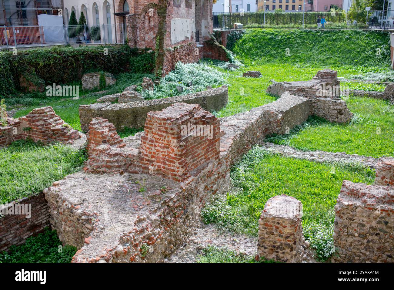 Europe Italie Lombardie Milan Milan Italie ruines romaines du Palais impérial où résidait l'empereur Maximianus en 286 Banque D'Images