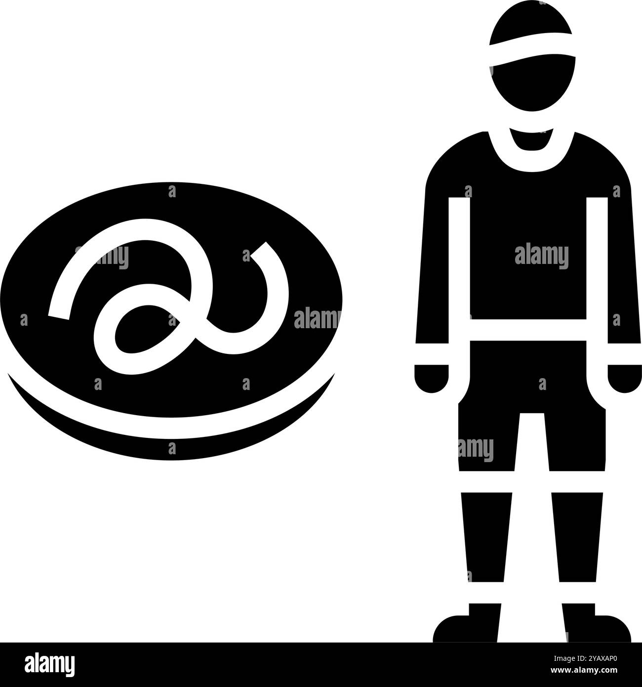 illustration vectorielle d'icône de glyphe de ver d'helminthe de kid boy Illustration de Vecteur