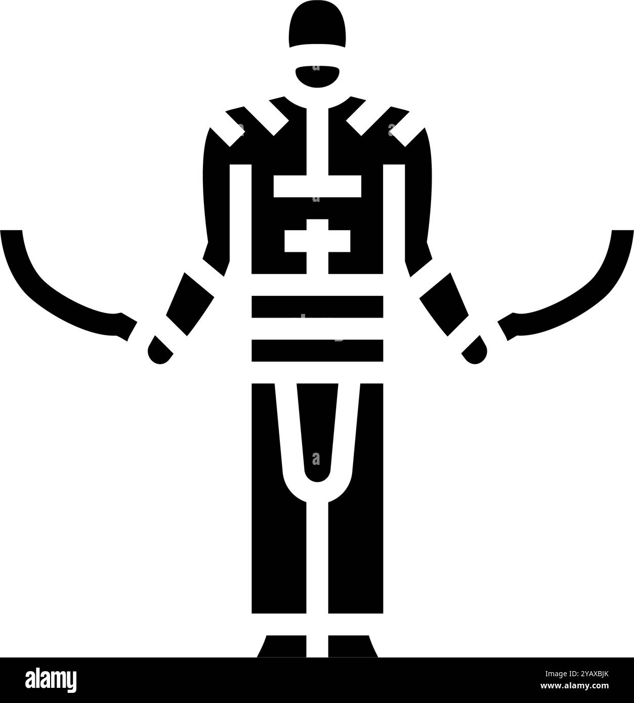 illustration vectorielle d'icône de glyphe masculin cosplay de série télévisée Illustration de Vecteur