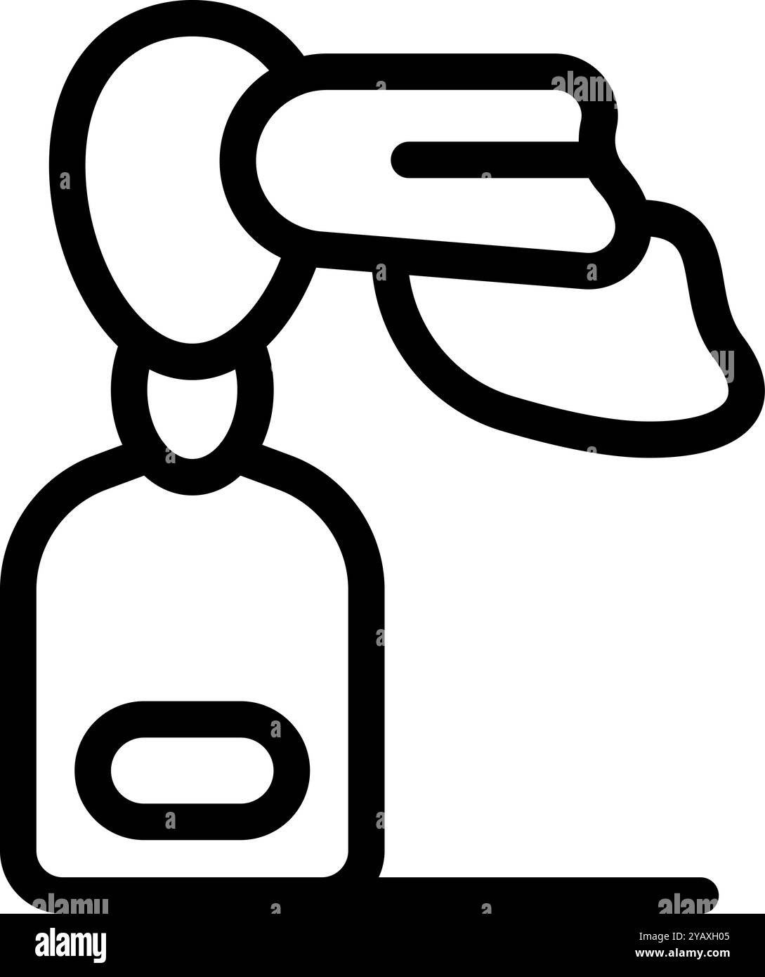 Cette icône représente un homme immergé dans une expérience de réalité virtuelle utilisant des lunettes vr Illustration de Vecteur