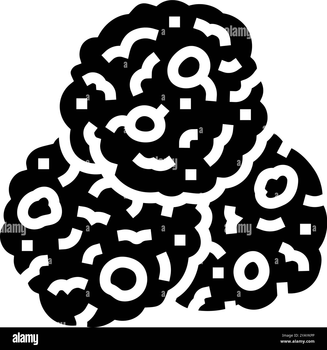 illustration vectorielle d'icône de glyphe de nourriture de casse-croûte de biscuits d'avoine Illustration de Vecteur