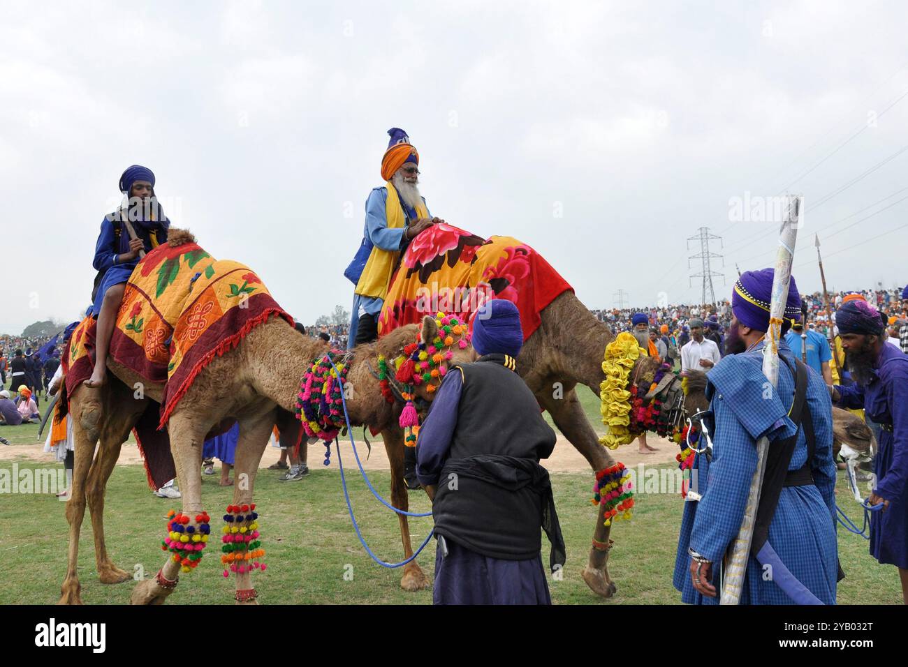 L'Inde, Punjab, Anandpur Sahib, Hola festival Road Banque D'Images