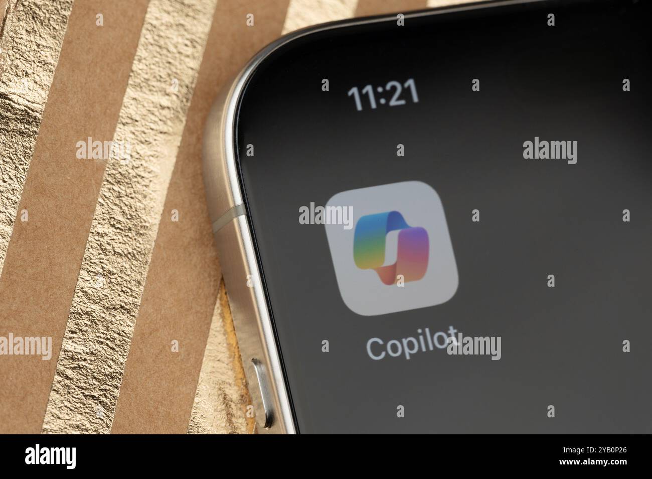 New York, États-Unis - 14 octobre 2024 : icône de l'application microsoft CoPilot affichée en gros plan Banque D'Images