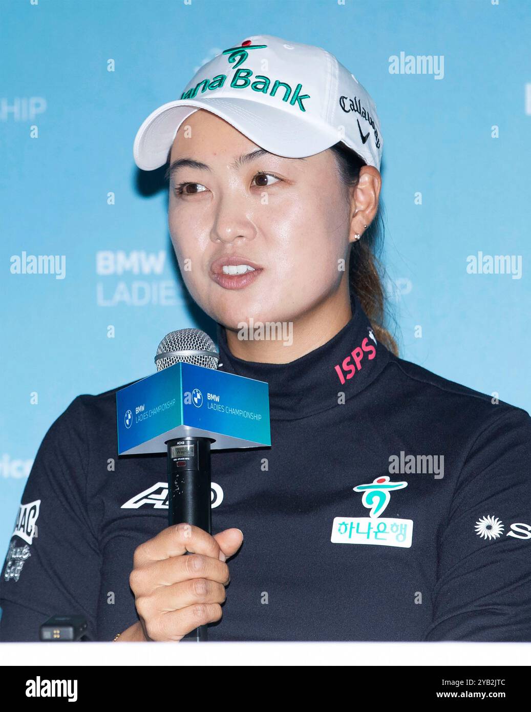 PAJU, Corée du Sud. 16 octobre 2024. Minji Lee, australienne, conférence de presse pour le Championnat LPGA BMW Ladies 2024 à Seowon Valley C. C à PAJU, Corée du Sud, le 16 octobre 2024. (Photo : Lee Young-ho/Sipa USA) crédit : Sipa USA/Alamy Live News Banque D'Images