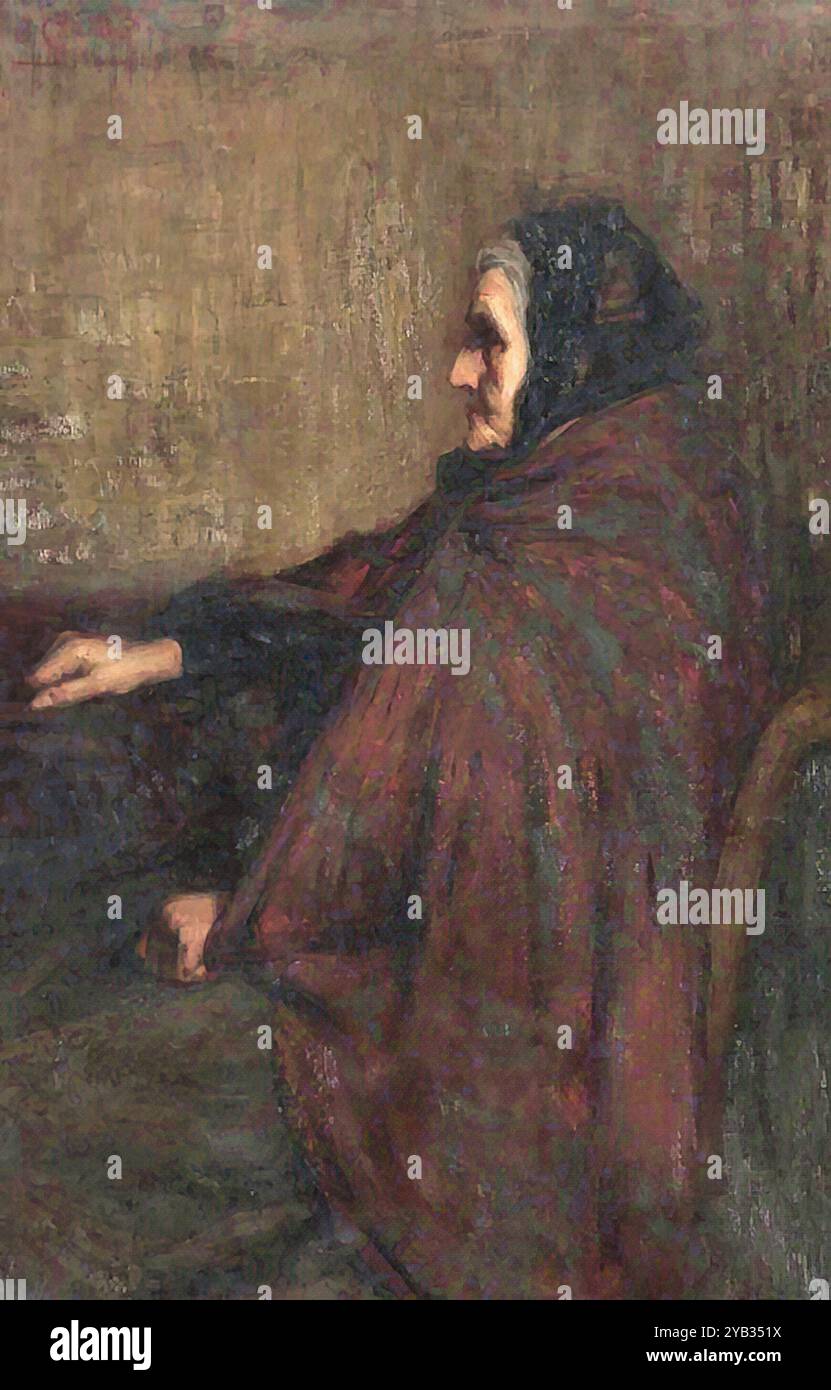 Carmichael, Stewart - une vieille femme dans une chaise Banque D'Images