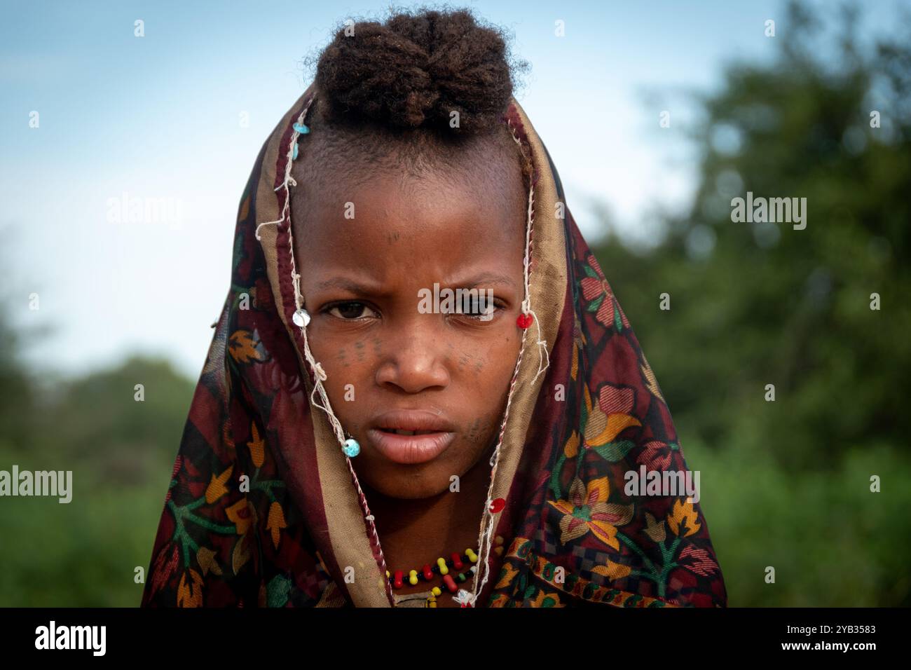 Wodaabe o Bororo, nómadas de Chad Banque D'Images