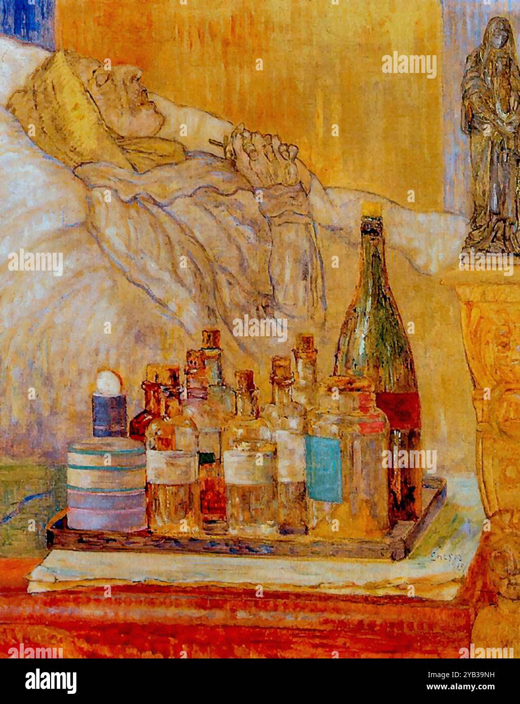 Ensor, James - la mère de l'artiste dans la mort Banque D'Images