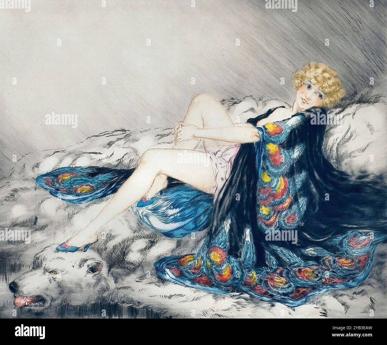 Icart, Louis - Robe de soie Banque D'Images