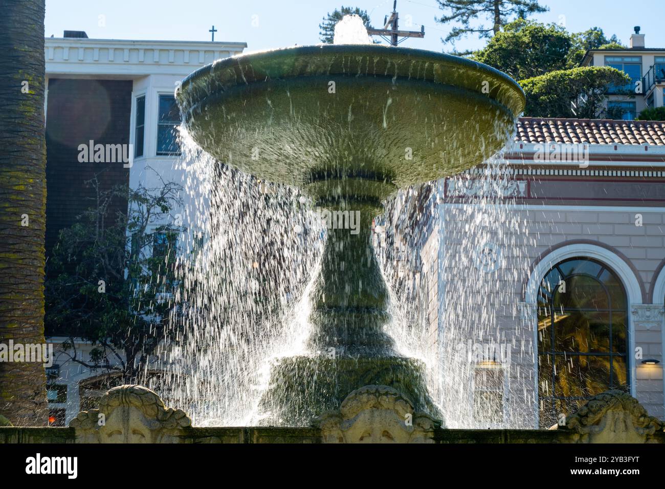 Fontaine du parc Viña del Mar, Sausalito, Californie, États-Unis Banque D'Images