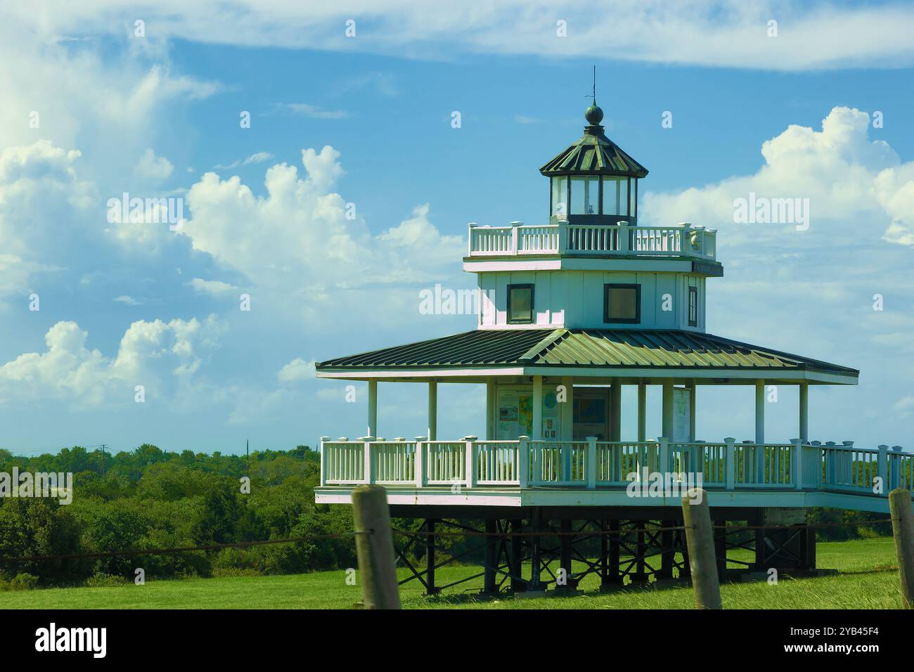 Texas City, Texas, États-Unis - 16 juin 2024 : entrée à Texas City Dike une information et une vue à 360 degrés du paysage. Banque D'Images