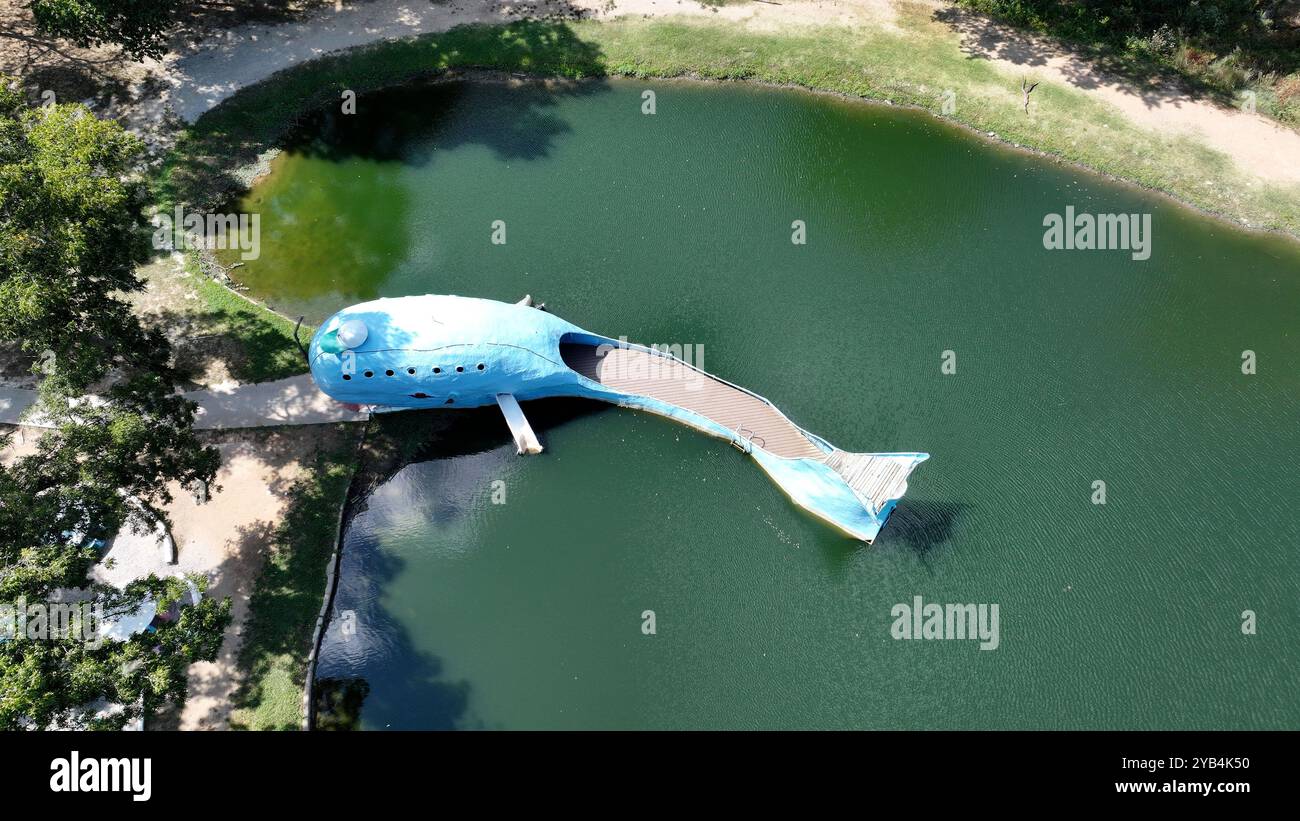 Vue aérienne de la baleine bleue de Catoosa, Oklahoma Banque D'Images