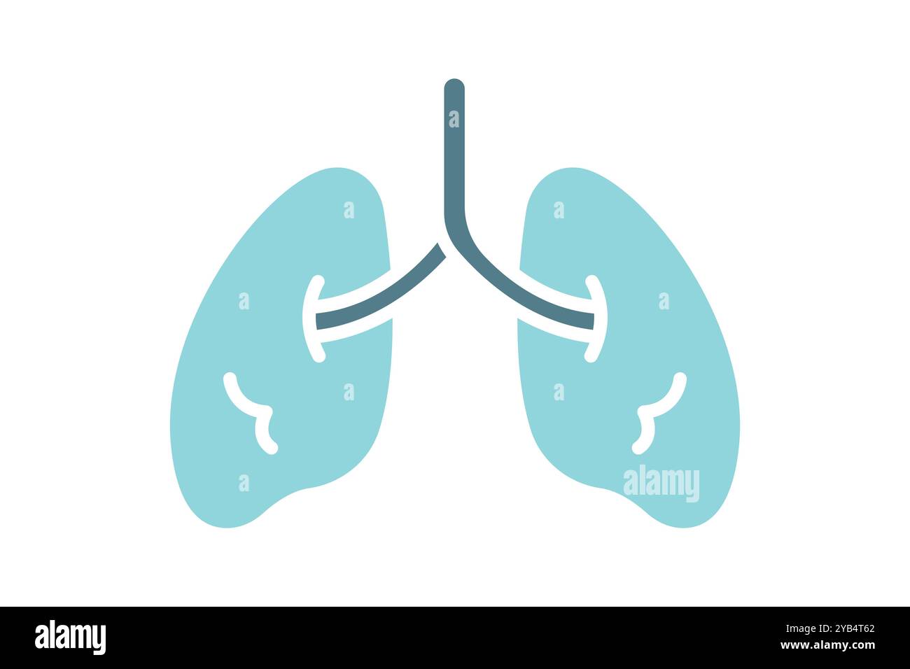 Icône poumon. style d'icône unie. icône associée à médical. illustration vectorielle des éléments de santé Illustration de Vecteur
