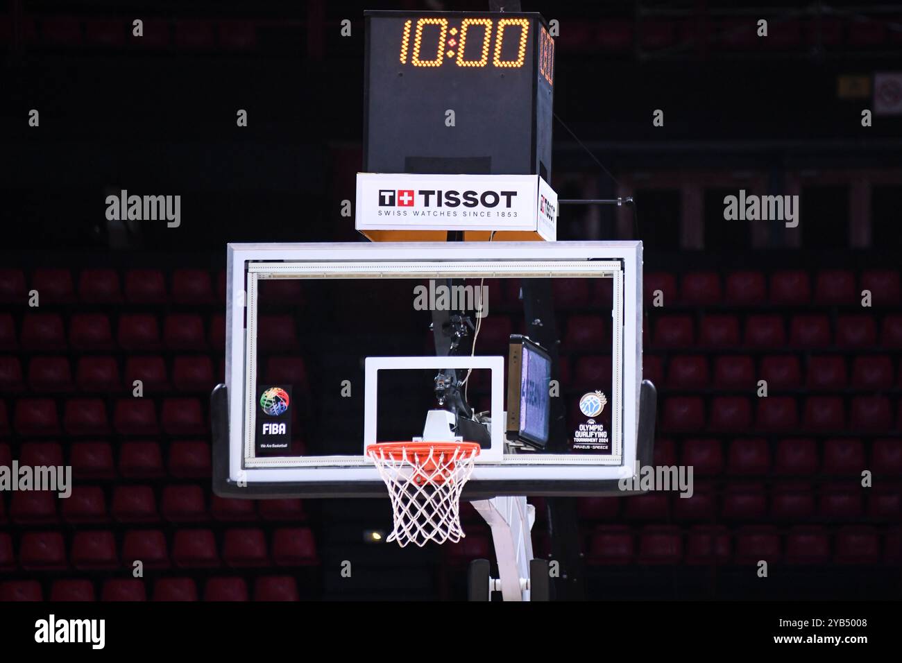 Panier de basket-ball FIBA. Tournoi de qualification olympique. Pirée 2024. Banque D'Images