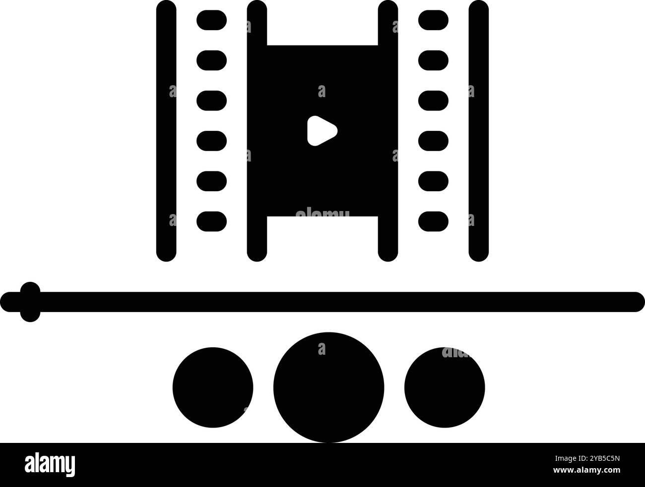 Icône pour le métrage, le film Illustration de Vecteur