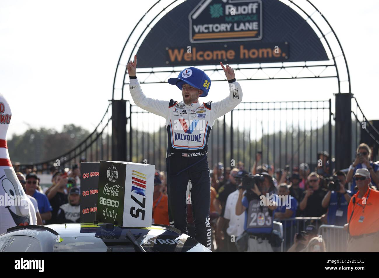 William Byron (24 ans), pilote de la NASCAR Cup Series, remporte le Go Bowling au Glen au Watkins Glen International à Watkins Glen NY Banque D'Images