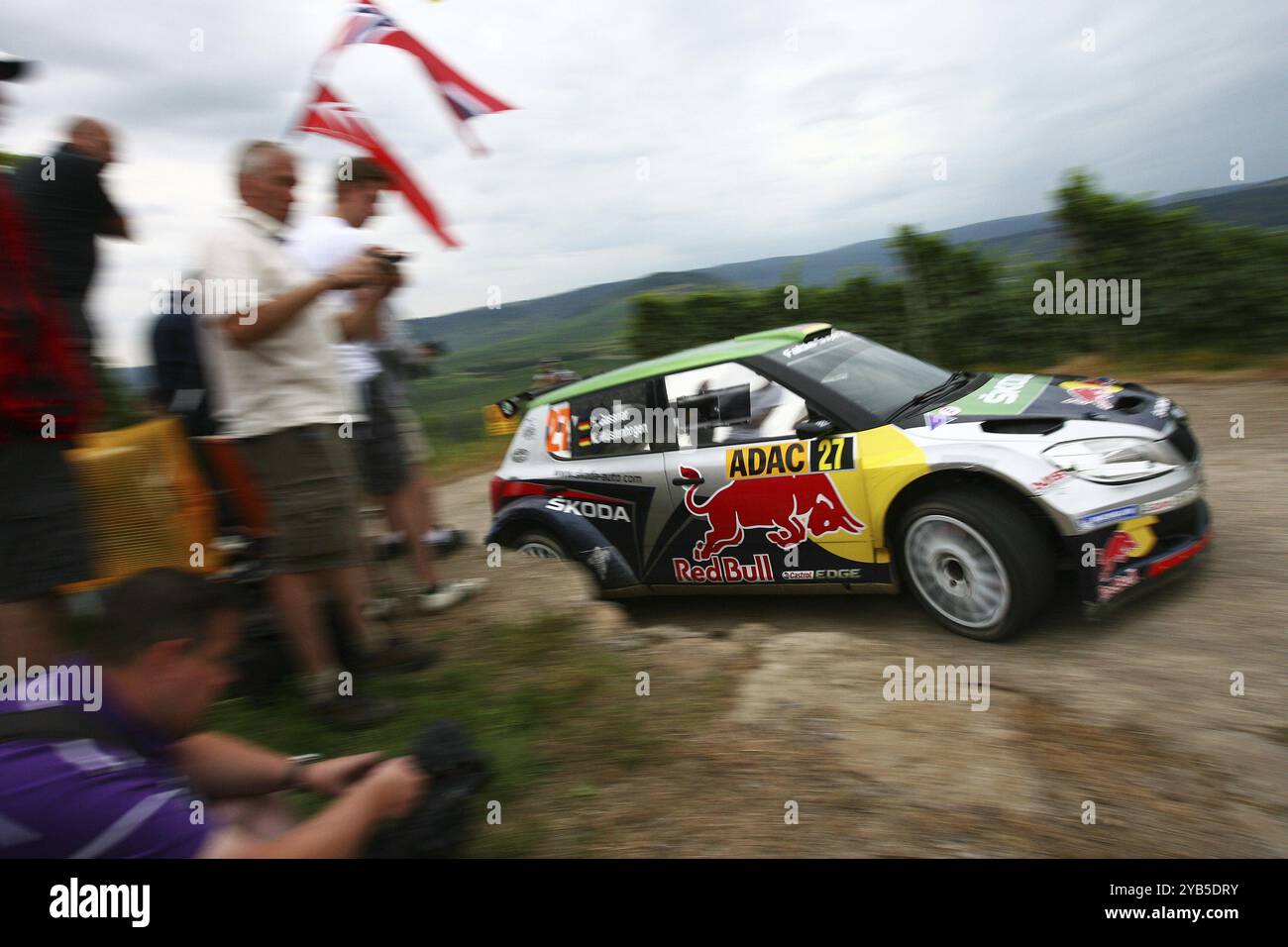 Trèves, Allemagne, 21 août 2011, Hermann Gassner Junior et sa copilote Katharina Wuestenhagen dans leur Skoda Fabia au Rainy SS 16 (Moselwein 1) Banque D'Images