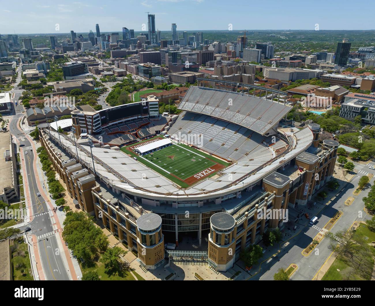 Darrell K Royal Memorial Stadium à Austin, Texas, sur le campus de l'Université du Texas Banque D'Images