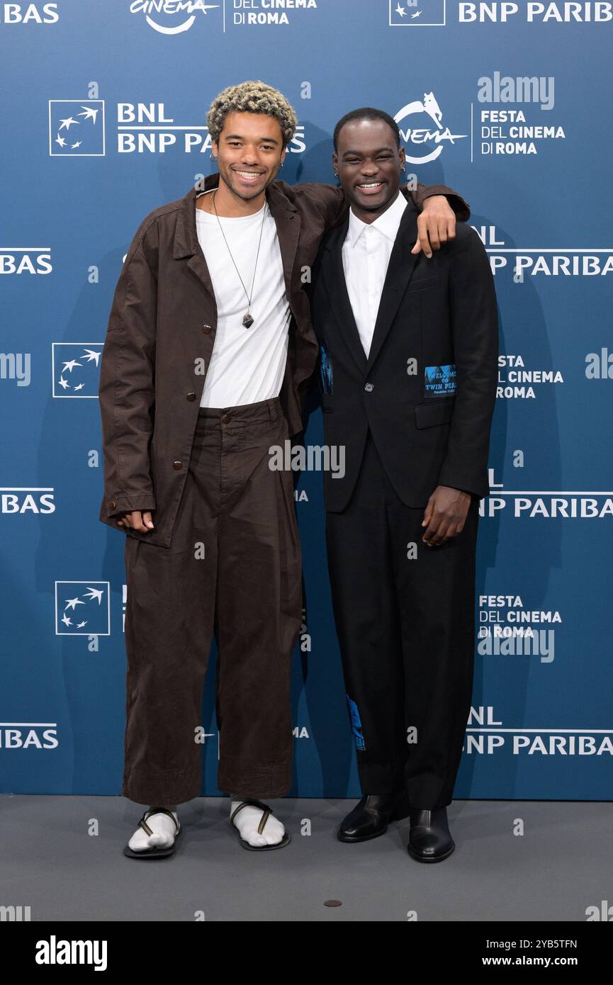 Brandon Wilson et Ethan Herisse assistent au photocall du film « nickel Boys » lors du 19ème Festival du film de Rome à l’Auditorium Parco Della Musica Banque D'Images