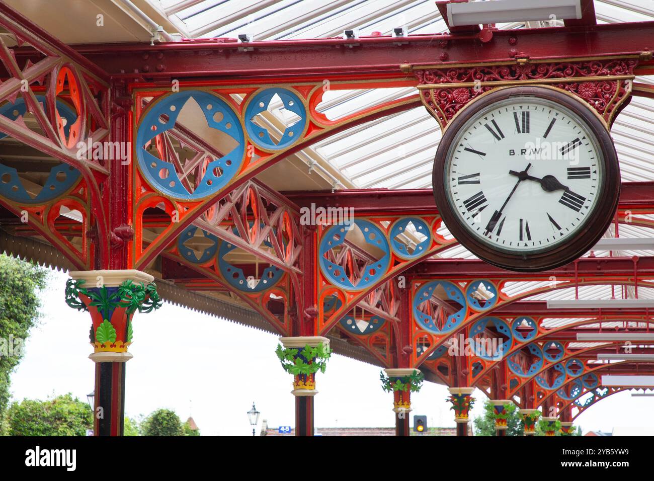 Célèbre ancienne gare victorienne à Great Malvern, Worcestershire, angleterre Banque D'Images