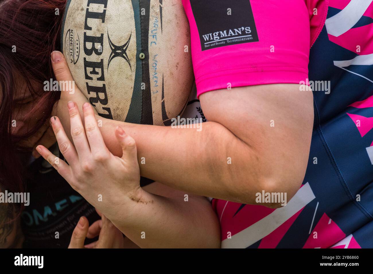 Jeu féminin amateur anglais de rugby à xv. Banque D'Images