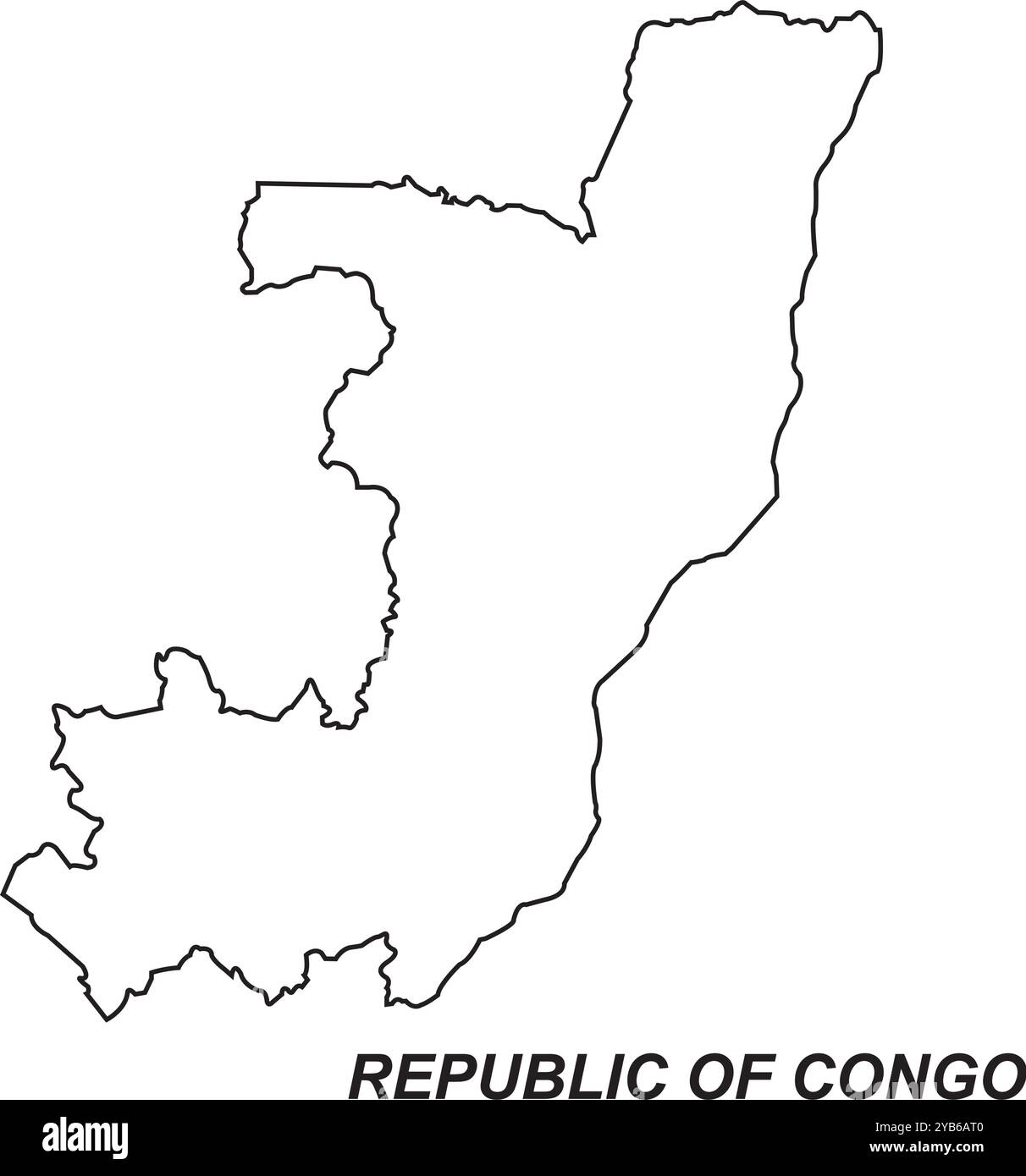 conception d'illustration vectorielle d'icône de carte de la république du congo Illustration de Vecteur