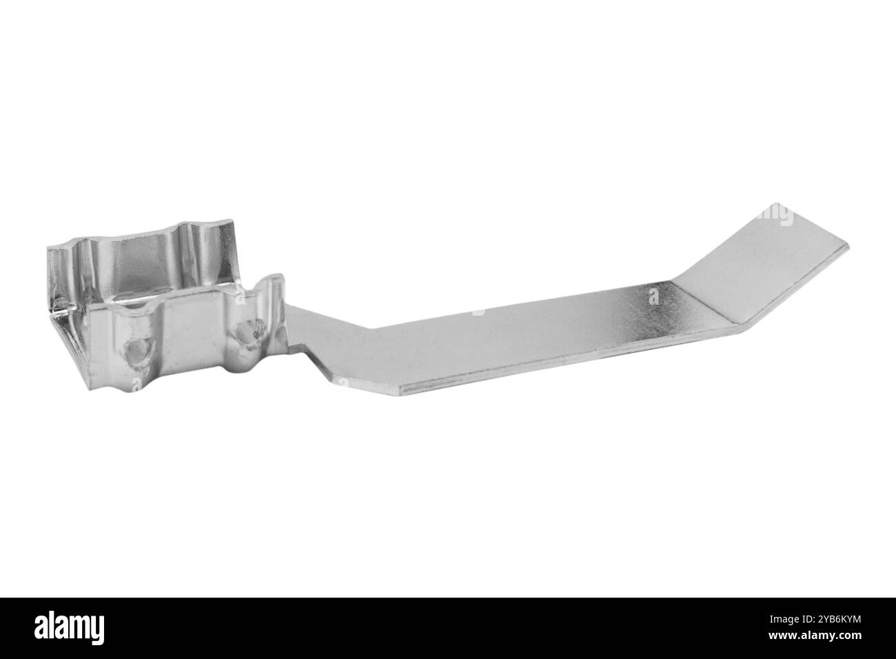 Pièce en acier galvanisé de haute qualité ou aluminium et acier inoxydable. Filières en aluminium fabriquées à partir d'une machine d'injection haute pression isolée sur blanc Banque D'Images