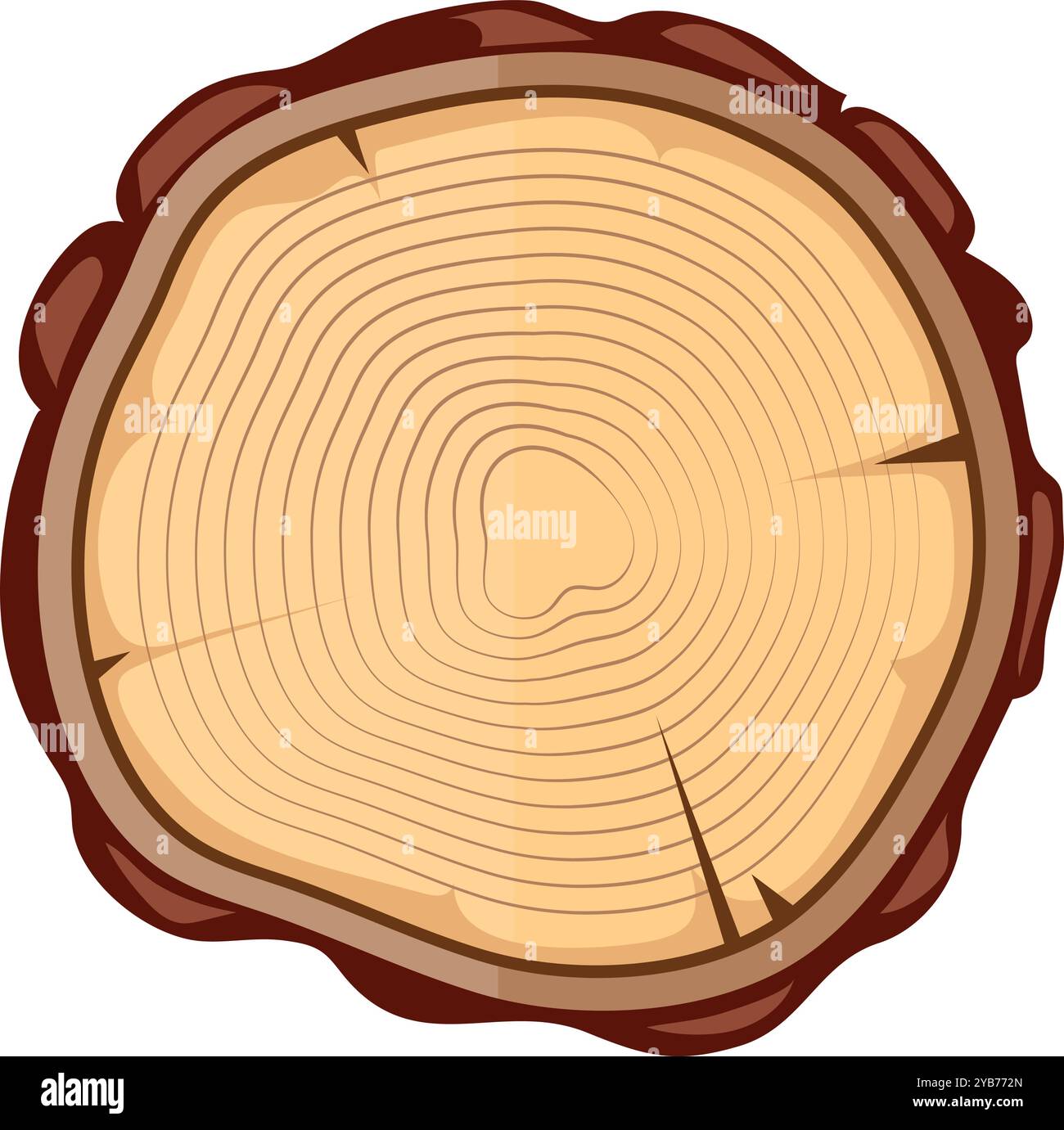 Coupe ronde d'arbre. Tronc de dessin animé avec texture en bois Illustration de Vecteur Coupe ronde d'arbre. Tronc de dessin animé avec texture en bois Illustration de Vecteur