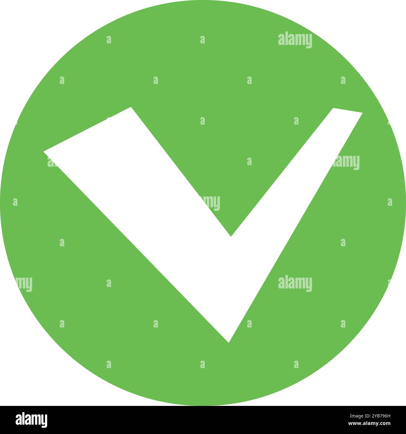 Icône de coche verte. Symbole de coche. Confirmer la signature Illustration de Vecteur