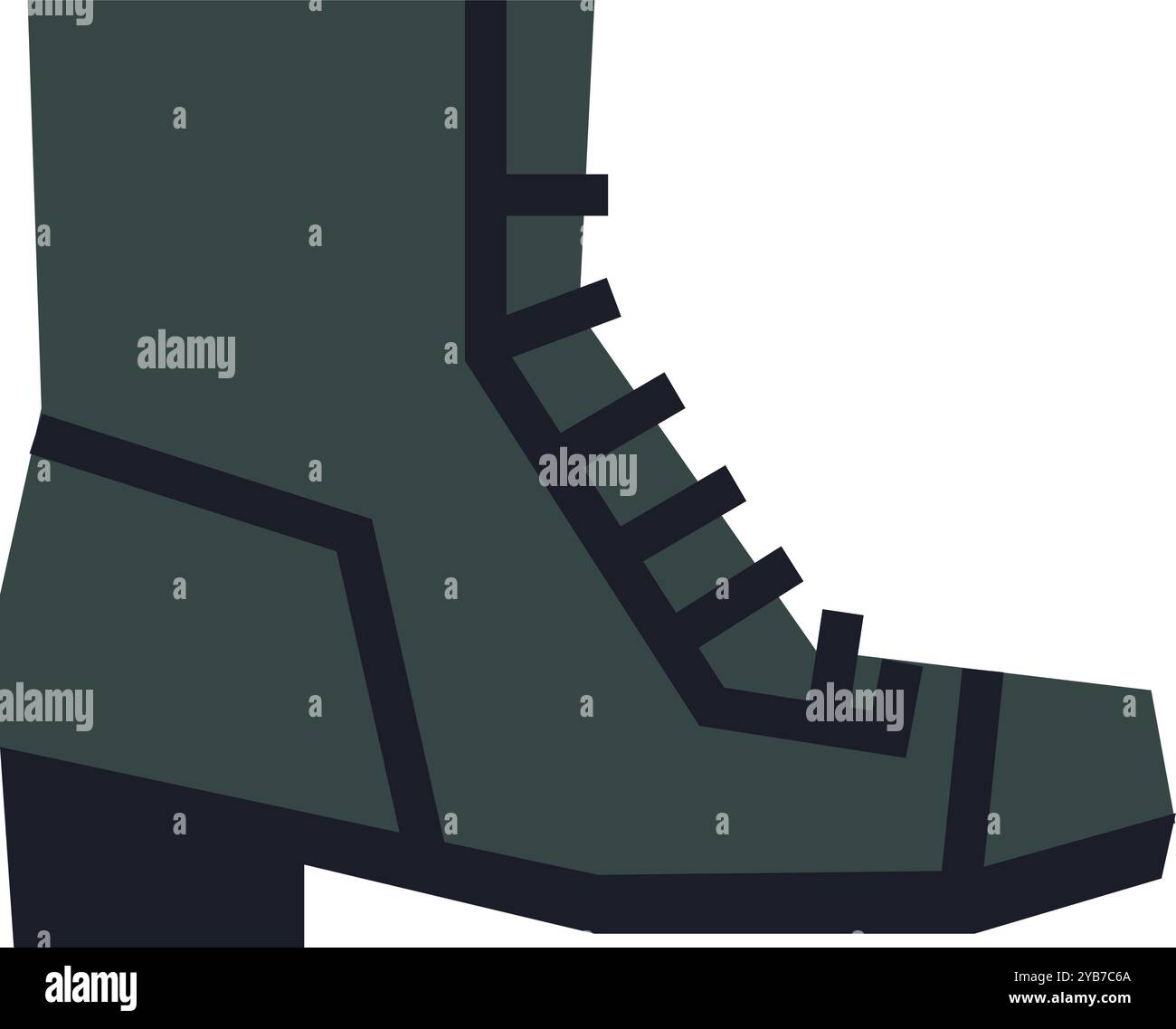 Icône de botte noire pour homme. Chaussure de saison froide Illustration de Vecteur