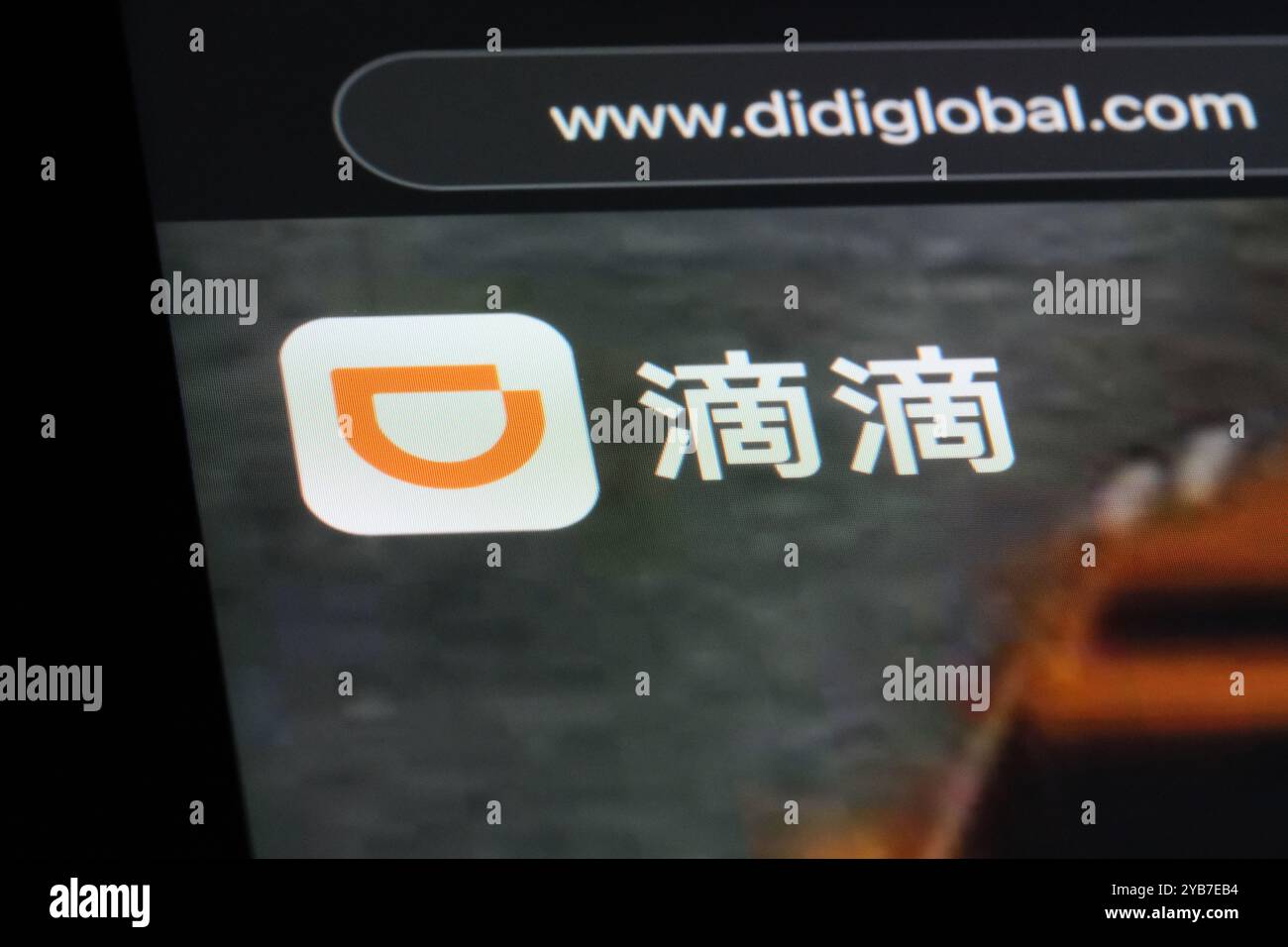 Icône du logo de la marque de la société Didi Chuxing Technology sur le site officiel. Banque D'Images