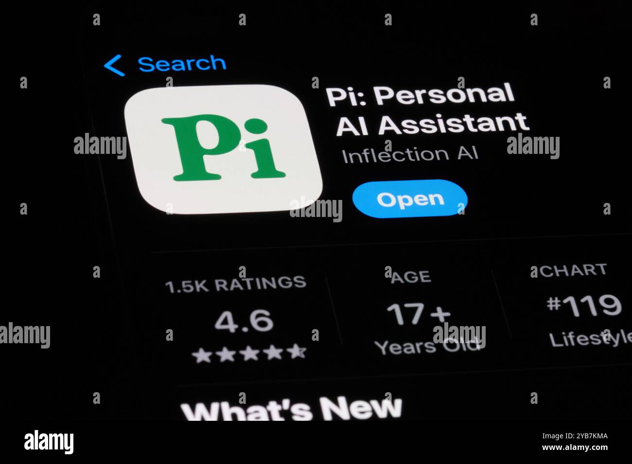 Shanghai, Chine-10 mars 2024 : icône de L'APPLICATION mobile Pi ai Assistant. Chatbot AI par Inflection ai Banque D'Images