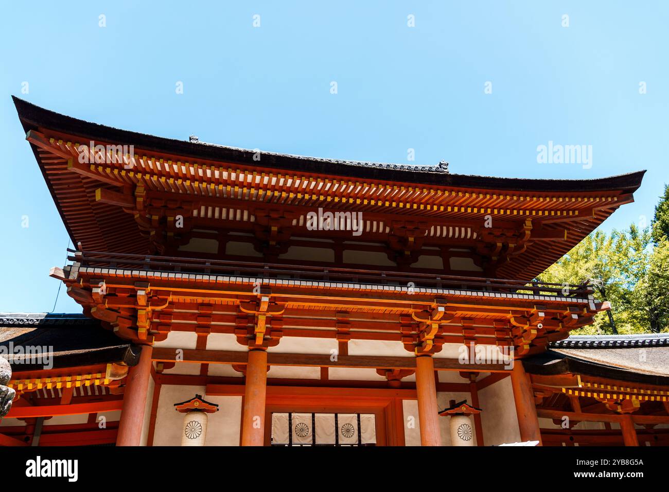 Nara, Japon - 14 août 2024 : Sanctuaire Kasuga-taisha à Nara. Vue extérieure Banque D'Images