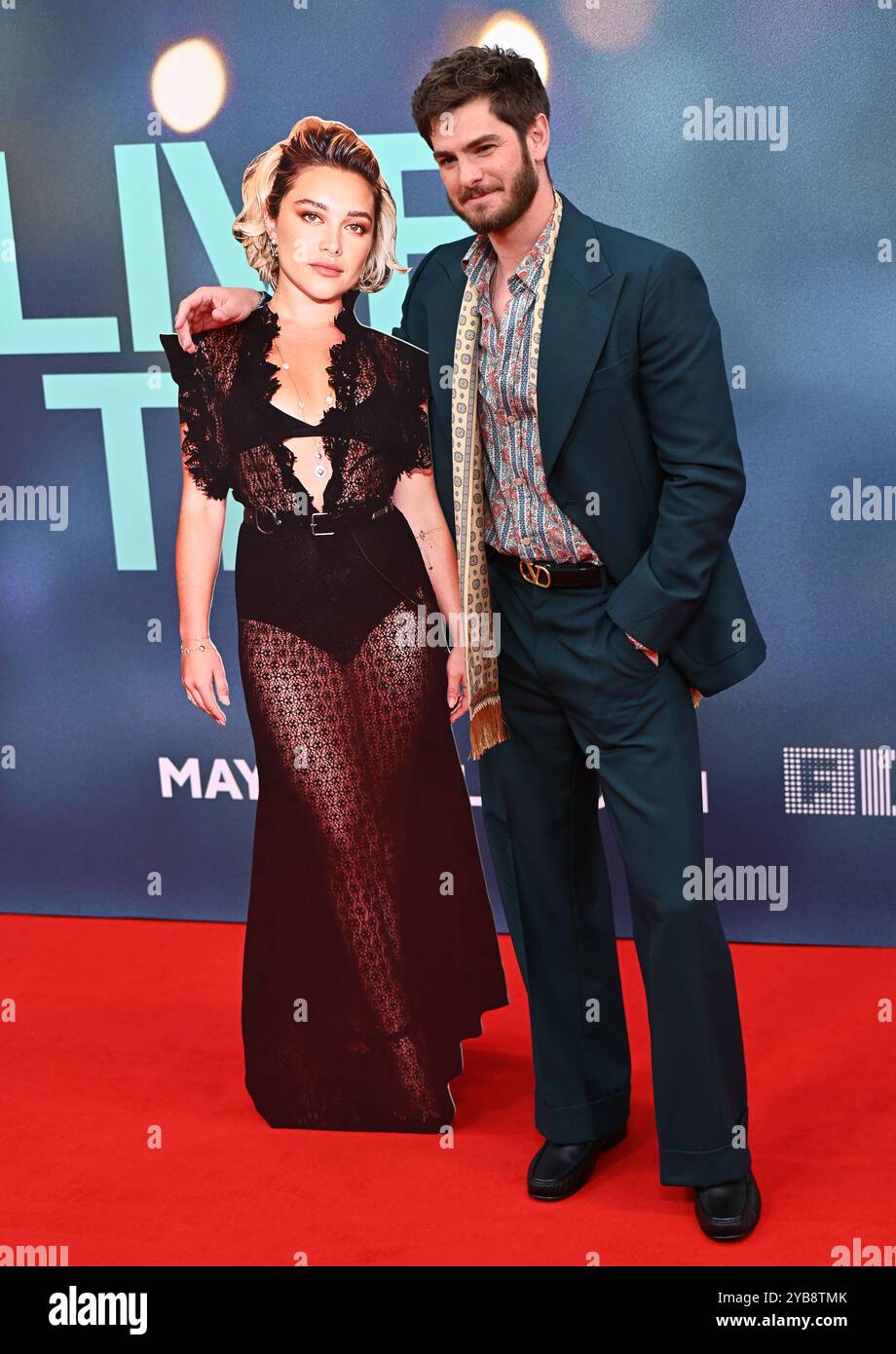 LONDRES, ROYAUME-UNI. 17 octobre 2024. Andrew Garfield participe au Gala des titres « We Live in Time » - 68e BFI London film Festival à Londres, Royaume-Uni. (Photo de 李世惠/Voir Li/Picture Capital) crédit : Voir Li/Picture Capital/Alamy Live News Banque D'Images