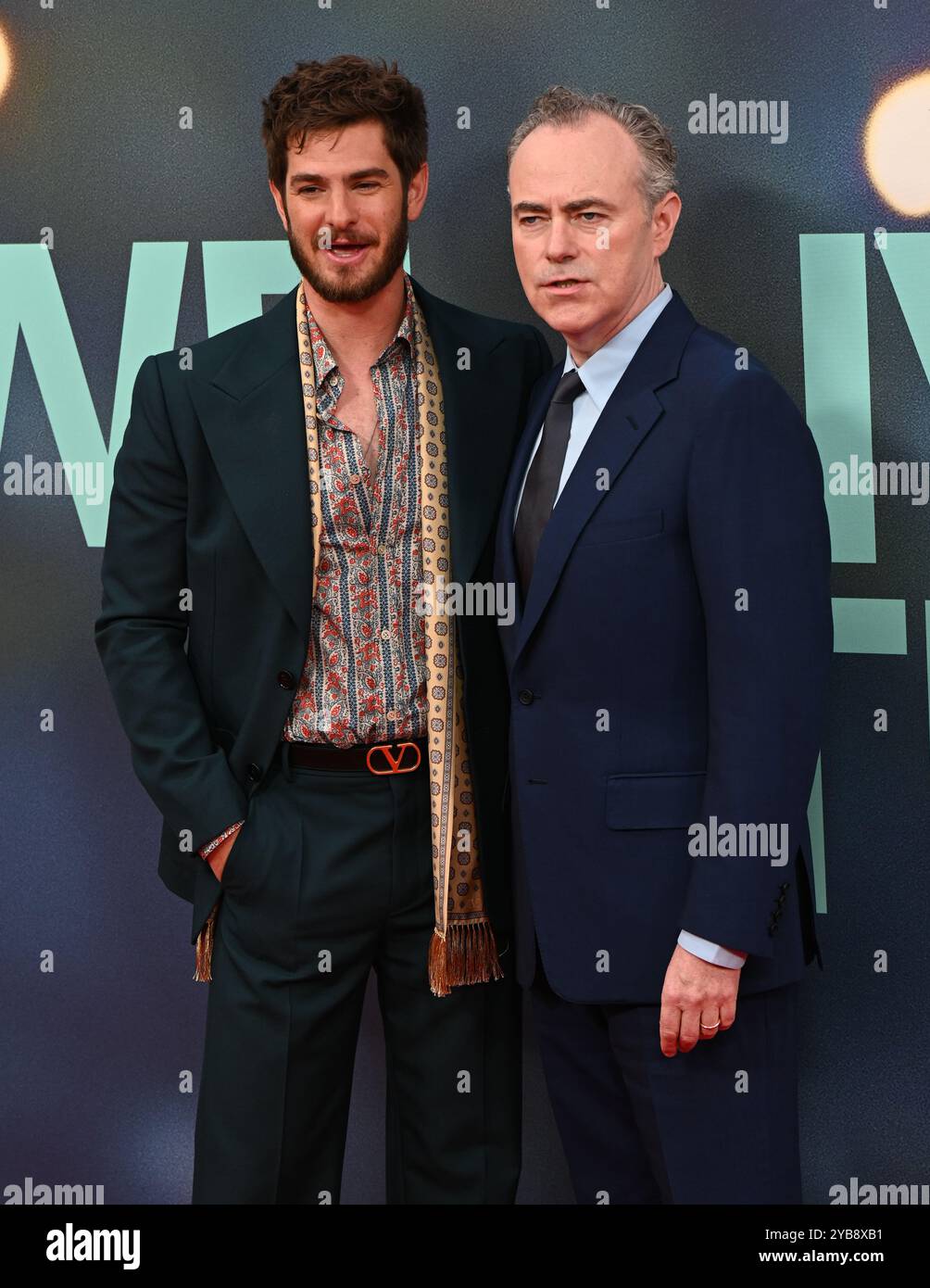 LONDRES, ROYAUME-UNI. 17 octobre 2024. John Crowley, Andrew Garfield assiste au Gala de titre « We Live in Time » - 68e BFI London film Festival à Londres, Royaume-Uni. (Photo de 李世惠/Voir Li/Picture Capital) crédit : Voir Li/Picture Capital/Alamy Live News Banque D'Images