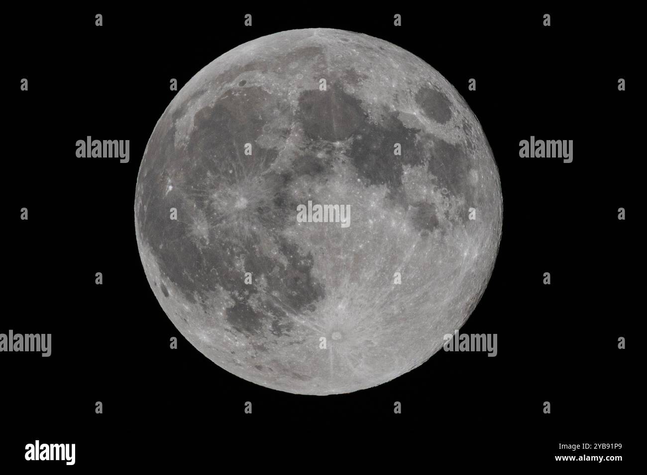 Der Vollmond, Supermond auch Jaegermond Jägermond am Abendimmel ueber über Siegen. Mond im Siegerland AM 17.10.2024 à Siegen/Deutschland. *** La pleine lune, Supermoon aussi Jaeger Moon Hunter Moon dans le ciel du soir au-dessus de Siegen Moon à Siegerland le 17 10 2024 à Siegen Allemagne Banque D'Images