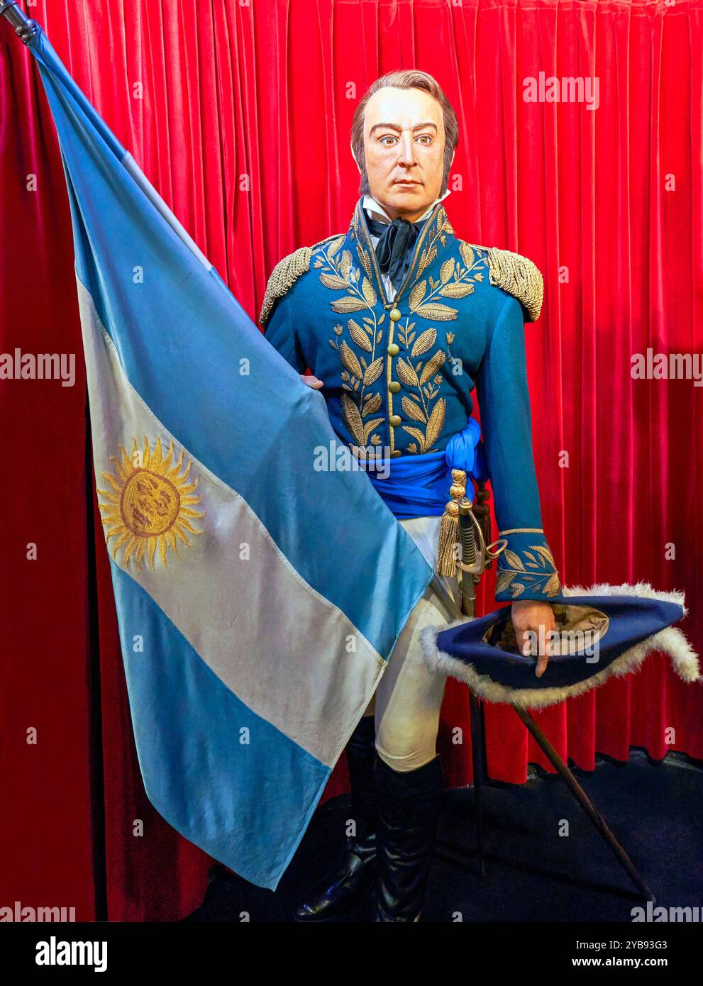 Jose de San Martin figure de cire au musée Madame Tussauds à Madrid Banque D'Images