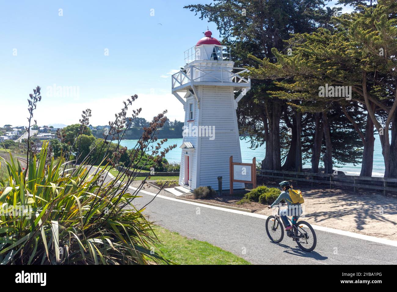 Phare historique de Blackett, Maori Hill, Caroline Bay, Timaru (te Tihi-o-Maru), Canterbury, île du Sud, Nouvelle-Zélande Banque D'Images