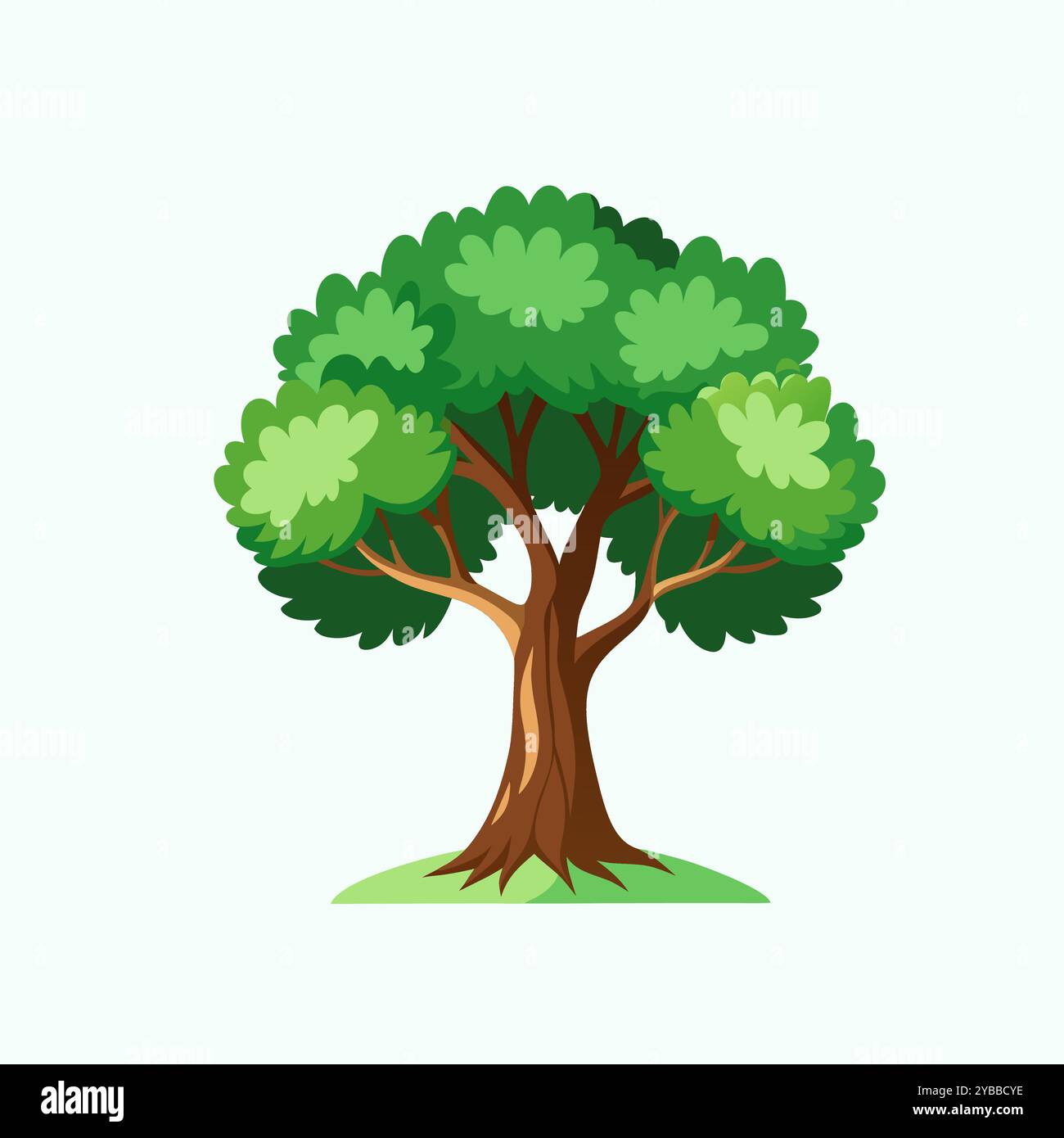 image d'art de vecteur d'arbre sur fond blanc. Illustration de Vecteur